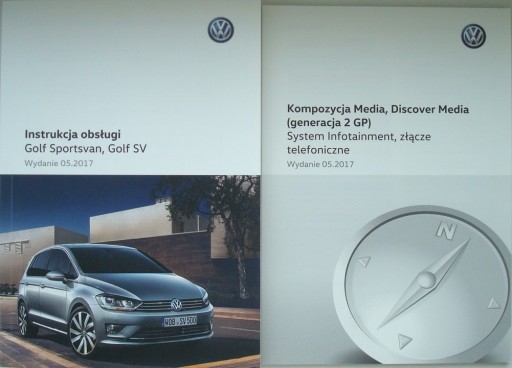 VW GOLF SPORTSVAN 14-18 руководство по ремонту +Navi Radio Media PL 2017, красочное