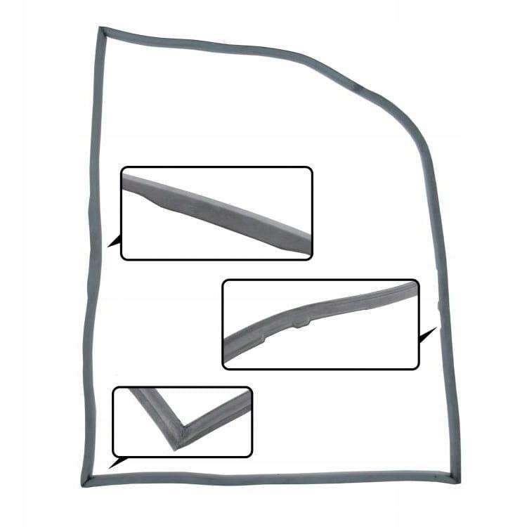 0712-2 - VW Горбатый резиновый уплотнитель правой двери TQ 1955-66