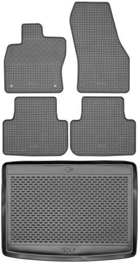 VW Golf Sportsvan 2014-2020 Коврики резиновые + коврик в багажник