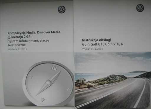 VW Golf VII 2016-2020 Польська інструкція користувача +Navi Radio Media 11/2016