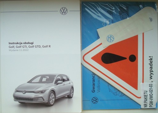 VW Golf VIII 2019-2024 Польський кольоровий посібник користувача 11/2022 + додаток