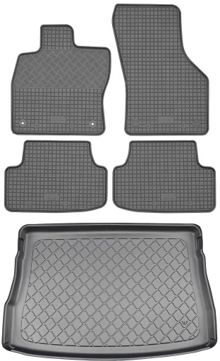 VW Golf VIII HB 2019 - КОМПЛЕКТ - Килимок в багажник + килимок для ніг