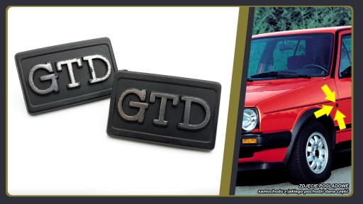 1378 - VW Golf mk2 II GTD емблема значок бокове крило KPL!