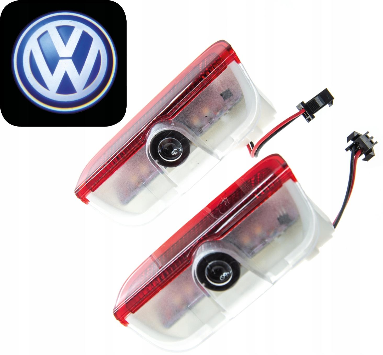 VW светодиодный проектор на батарейках Golf Passat Tiguan Eos