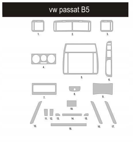 VW PASSAT B5 B5 FL облицовка панели кабины облицовка