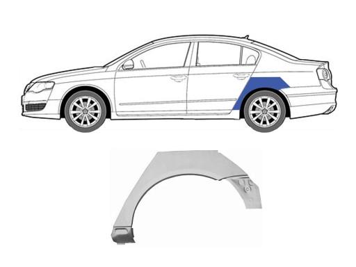 PVW77056L - VW PASSAT B6 2005-2010 ЗАДНЄ КРИЛО РЕМОНТ ЛІВЕ