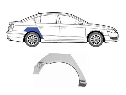 PVW77056R - VW PASSAT B6 2005-2010 РЕМОНТ КРИЛА ЗАДНЬОГО ПРАВОГО