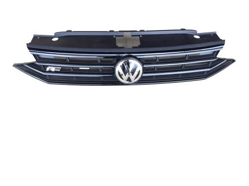 Решетка радиатора VW PASSAT B8 LIFT RLINE, ЧЕРНАЯ