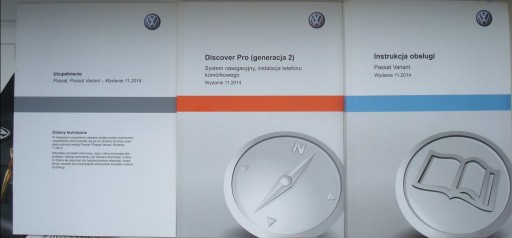 VW Passat B8 Variant 14-19 Польська інструкція користувача +Media Discover Pro