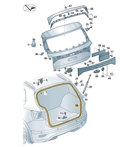 VW T-CROSS T CROSS ПРОКЛАДКА ЗАСЛІНКИ OE 2GM827705C