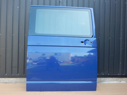 VW T5 drzwi przesuwne prawe LL5M NIEBIESKIE z szybą /48 - VW T5 права зсувна LL5M BLUE зі склом