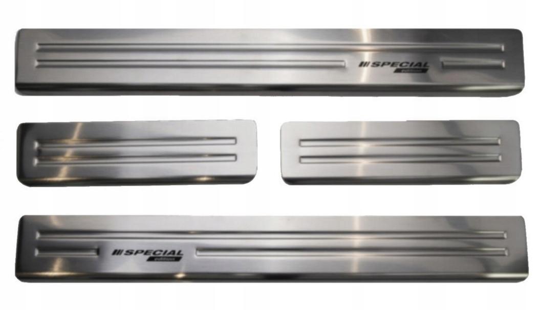 VW TIGUAN II НАКЛАДКИ НА ПОРОГИ СТАЛЬ БЛАГОРОДНЫЙ СЕРЕБРО