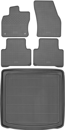 VW Touran II Minivan 5os 2015 - КОМПЛЕКТ - Килимки + килимок в багажник