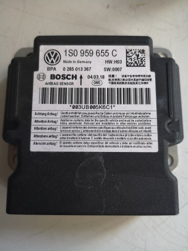 1S0959655C - VW МОДУЛЬ ДАТЧИКА ПОДУШКИ 1S0959655C