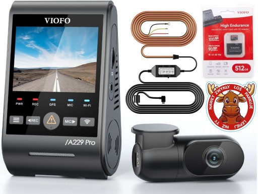 Viofo A229 Pro 2Ch DUO-G 4K+2K Видеорегистратор с задней камерой WiFi+CPL+GPS