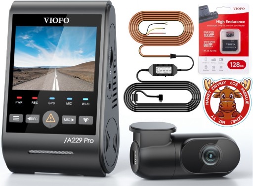 Відеореєстратор Viofo A229 Pro 2Ch DUO-G 4K+2K з задньою камерою WiFi+CPL+GPS