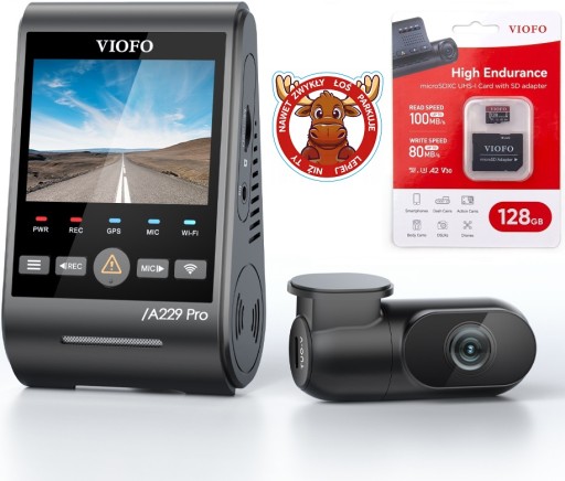 Відеореєстратор Viofo A229 Pro 2Ch DUO-G 4K+2K з задньою камерою WiFi+CPL+GPS