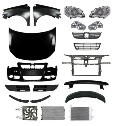 795 - Volkswagen Polo 9N 05-09 Ремінь бампера капот Крило