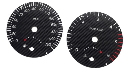 Циферблаты одометра Volvo C30 S40 V50 C70 Dark Carbon
