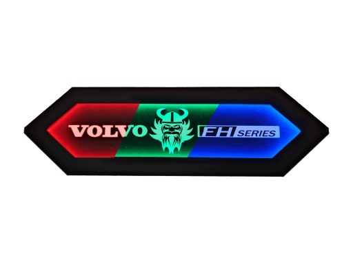 Volvo Viking LED board 3D панель Екошкіра Логотип на задню стінку V06-RGB