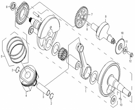 КОЛЕНВАЛ CFMOTO 500 X5 0180-041000 CF188-041000