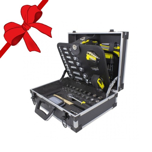 ЧЕМОДАН ДЛЯ ИНСТРУМЕНТОВ НАБОР ИНСТРУМЕНТОВ КЛЮЧИ 91 ЭЛЕМЕНТ. - ПОДАРОК
