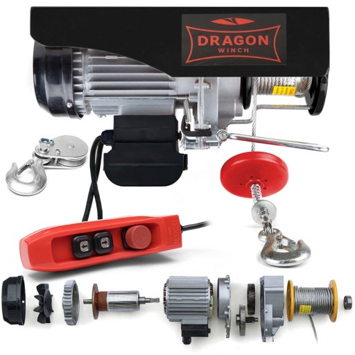 ЭЛЕКТРИЧЕСКАЯ КАНАТНАЯ ЛЕБЕДКА 600 кг 230 В строительная лебедка ДРАКОН 0,6 тонны