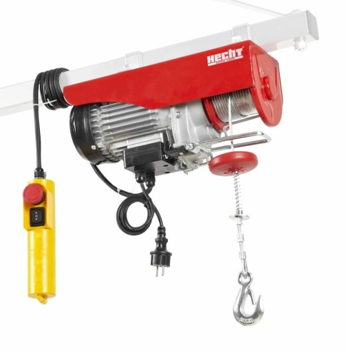 Тросовая лебедка 400/800 кг 1300 Вт 12/6 м HECHT