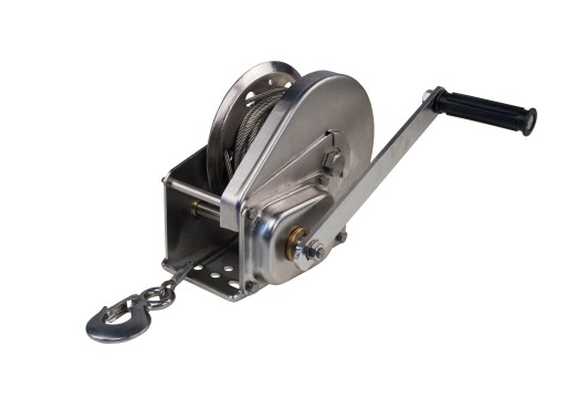 Ручна тросова лебідка INOX САМОБЛОКУЮЧА 800 кг