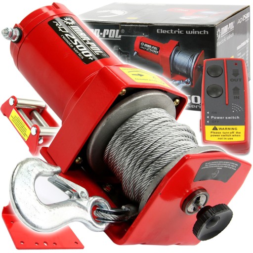 ЛЕБЕДКА АККУМУЛЯТОРНАЯ ЛЕБЕДКА 12 В RQ2500 2500 фунтов/1133 кг 970 Вт + ПУЛЬТ ДИСТАНЦИОННОГО УПРАВЛЕНИЯ