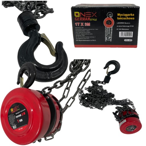 РУЧНА ЛАНЦЮГОВА ЛЕБІДКА 1 ТОННА 1Т 3М ЛАНЦЮГОВА ЛЕБІДКА