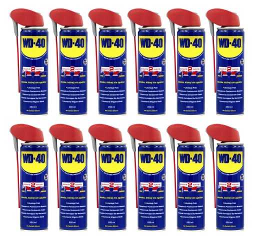 WD-40 мастило для видалення іржі без силікону + аплікатор 250 мл 12 шт
