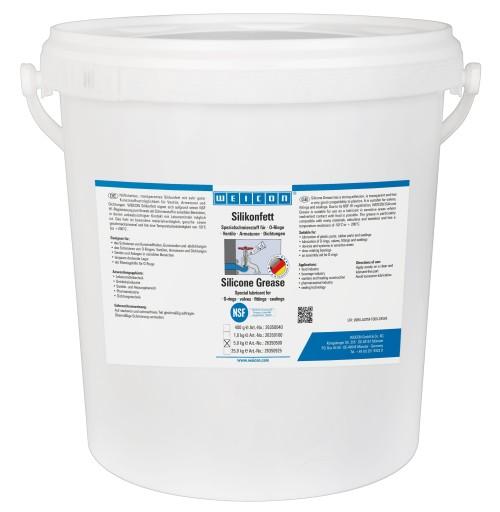 WEICON Силиконовая смазка 5 кг | Смазка для клапанов, фитингов и уплотнений