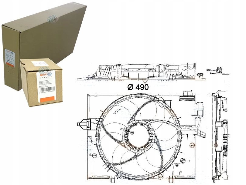 8EW 351 - ВЕНТИЛЯТОР РАДІАТОРА BEHR HELLA 17427526824 752682