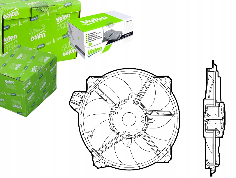VAL696376/RS8 - ВЕНТИЛЯТОР РАДІАТОРА VALEO 214810898R