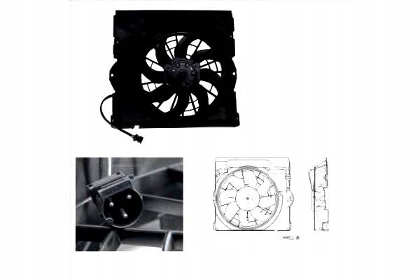 803-0009 - Вентилятор радиатора (с корпусом) BMW 3 (E36) Z3 (E
