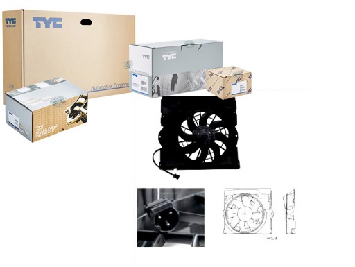 803-0009 - Вентилятор радиатора (с корпусом) BMW 3 (E36) Z3 (E