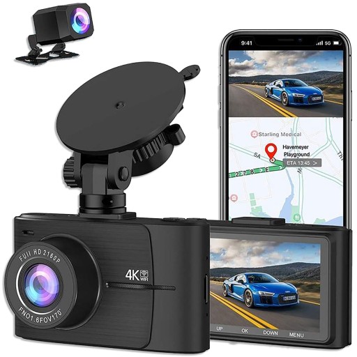 АВТОМОБИЛЬНАЯ КАМЕРА ПЕРЕДНЯЯ ЗАДНЯЯ КАМЕРА ДЛЯ ВОЖДЕНИЯ 4K UltraHD GPS WiFi ПРИЛОЖЕНИЕ