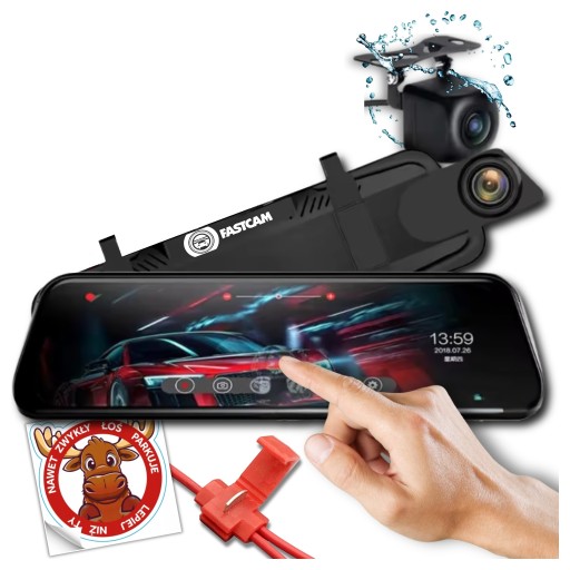 АВТОМОБІЛЬНИЙ ВІДЕОРЕГІСТРАТОР В ДЗЕРКАЛІ СЕНСОРНИЙ 10 дюймів ВІДЕОКАМЕРА ЗАДНЬОГО ВИДУ 9.66