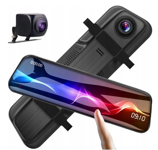 АВТОМОБІЛЬНИЙ ВІДЕОРЕГІСТРАТОР У ДЗЕРКАЛІ СЕНСОРНЕ СЕНСОРНЕ менюPL ВІДЕОКАМЕРА ЗАДНЬОГО ПРОГРАМУ 10″