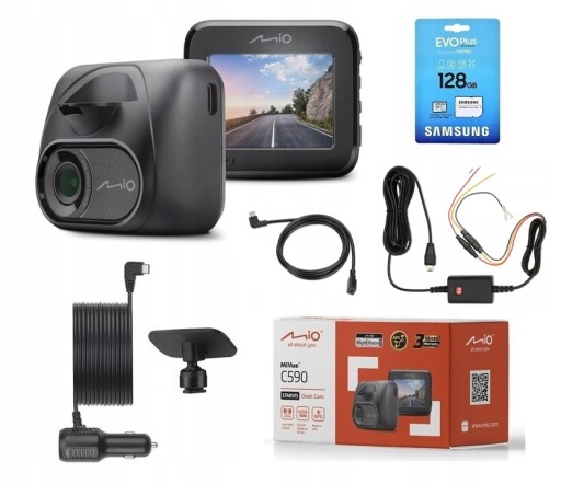 MIO MIVUE C590 АВТОМОБИЛЬНЫЙ РЕГИСТРАТОР ВИДЕОКАМЕРА GPS+128 ГБ+SMARTBOX IV