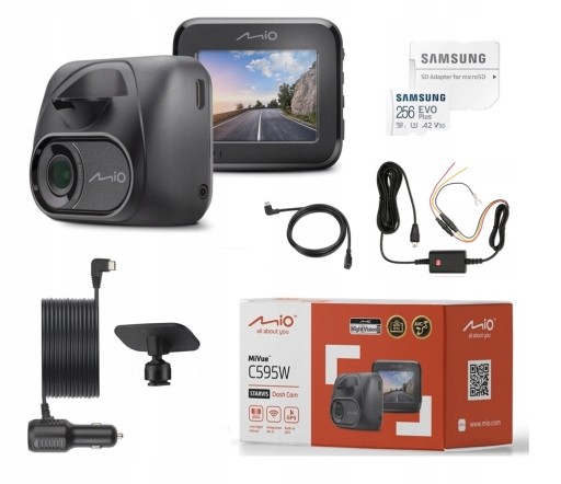 АВТОМОБИЛЬНЫЙ ВИДЕОКОРТЕР MIO MIVUE C595W + 256 ГБ + SMARTBOX IV