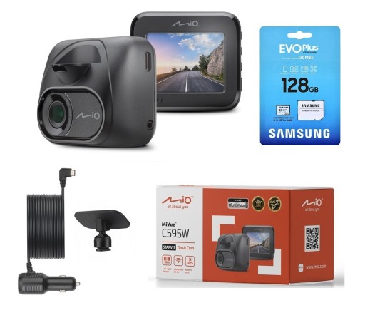 АВТОМОБИЛЬНЫЙ РЕГИСТРАТОР MIO MIVUE C595W HDR Wi-Fi GPS + 128 ГБ