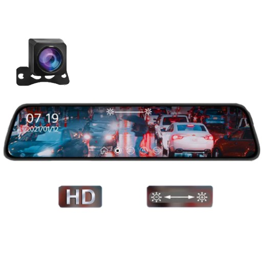 АВТОМОБИЛЬНЫЙ ВИДЕОКОРТЕР ЗЕРКАЛО ЗАДНЯЯ ПЕРЕДНЯЯ 10-ДЮЙМОВАЯ КАМЕРА