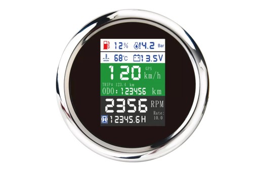 БАГАТОФУНКЦІОНАЛЬНИЙ ГОДИННИК DEPO 85MM вольт масляний тахометр Швидкість годин
