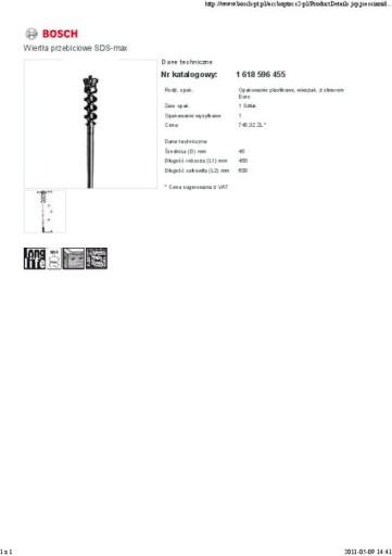 СВЕРЛО ПУАНСОННОЕ SDS-MAX-9 45*450*600MM P NB BO