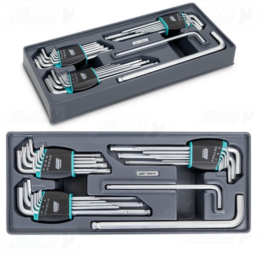 Вкладиш ДО ШАФИ ПРЕМІУМ ОБЛАДНАННЯ НАБІР КЛЮЧІВ IMBUS ТА TORX ТИП L 29 шт.