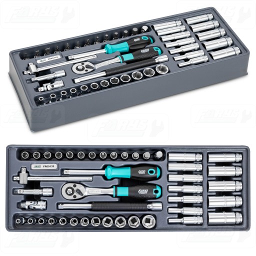 ВСТАВКА ДЛЯ ШАФИ ПРЕМІУМ ОБЛАДНАННЯ НАБІР КЛЮЧІВ НАКИДНИЧНИХ 1/4” 43 шт.