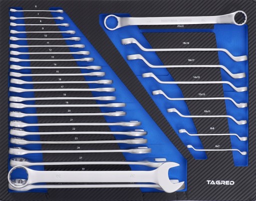 ВСТАВКА ДЛЯ ПЕРЕНОСЕННЯ ІНСТРУМЕНТУ ПРОФЕСІЙНИХ КІЛЬЦЕВИХ ГАЙКОВИХ КЛЮЧІВ 30 ШТ.