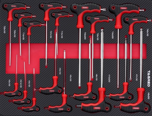 ПРОФЕСІЙНИЙ ІНСТРУМЕНТАЛЬНИЙ ВСТАВОК, КЛЮЧІ TORX, КЛЮЧІ AMBUS, ТИП T, 18-EL